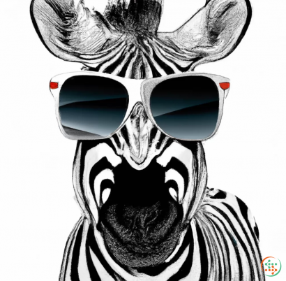 Logo - Zebra with glasses